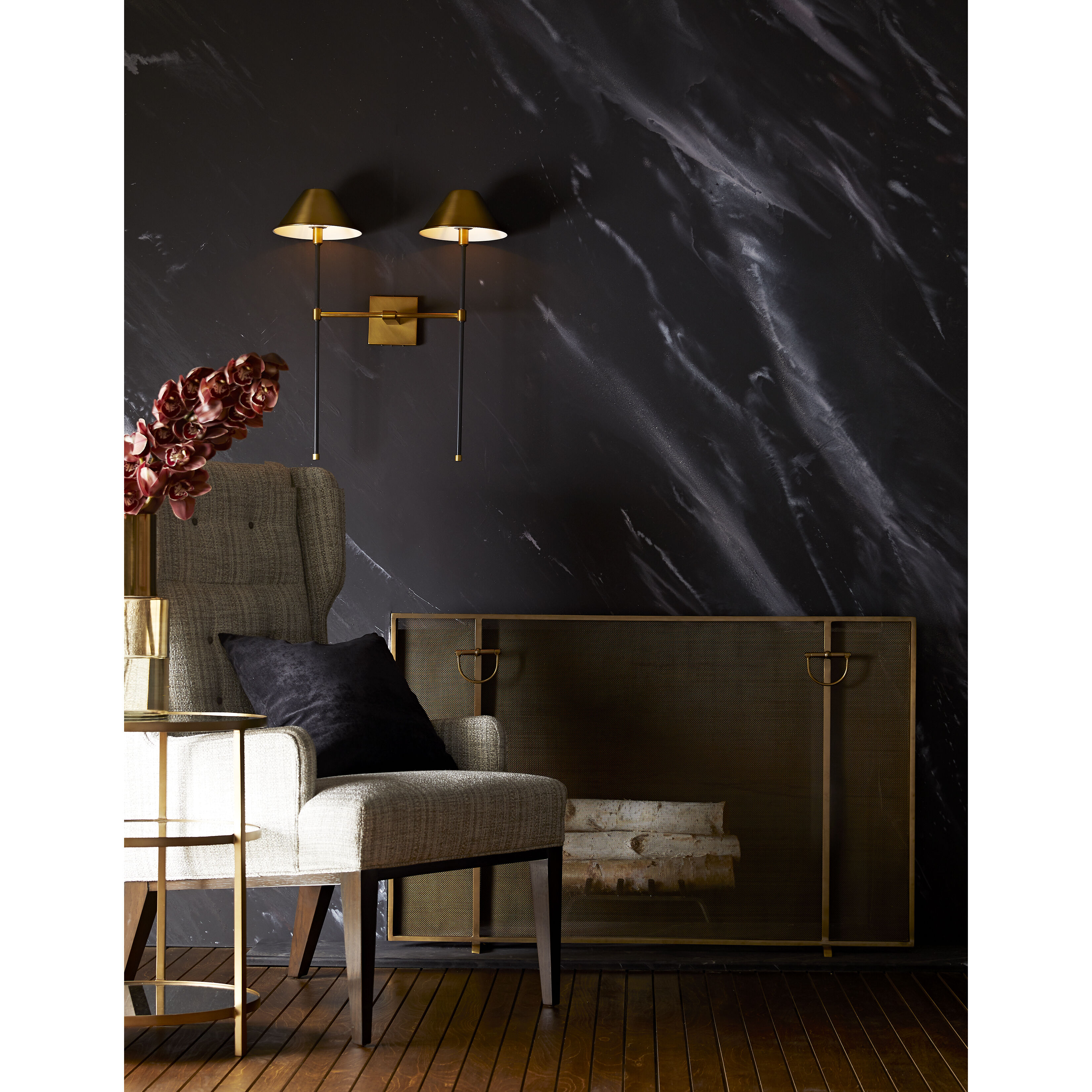 Havana Sconce Wall Light in Bronze/Antique Brass, Antique Brass, Essential Lighting